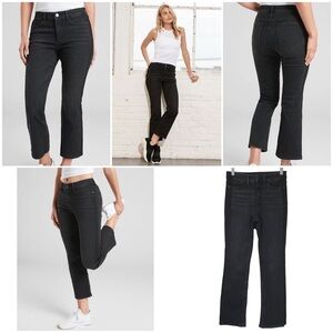 Athleta Sculptek High Rise Crop Kick Carbon Wash Denim Jeans Size 2 Waist 27